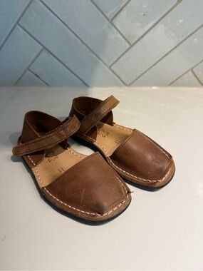 Girls Pons Frailera Avarca sandals, brown